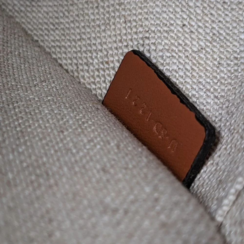 SOLD Celine Perth Embroidered Blue Cream Round Mini Crossbody Bag - Picture 2 of 6